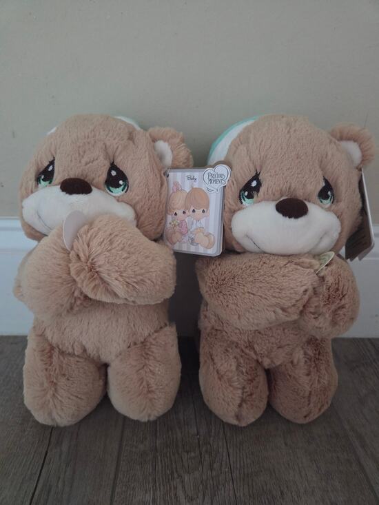 Aurora World Other - Lot of 2 Precious Moments Charlie Prayer Bear Plush Aurora So Beary Sweet - New